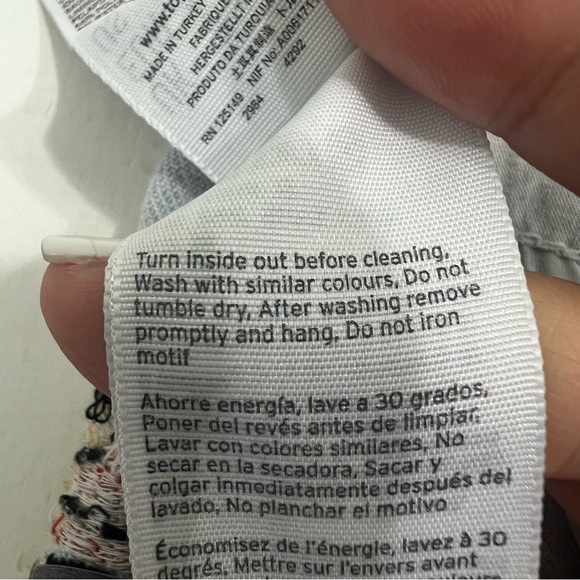 Topshop 4 High Waisted Floral Embroidered Frayed Hem Grunge Y2K Boho Mom Shorts - Picture 10 of 11